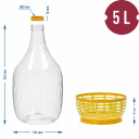 5 L PET Karahvin &ldquo;Dama&rdquo; keeratava korgiga ja korviga BROWIN 640218, 5.0 L, plastik