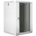 Lanberg Seinale kinnitatav rack WF01-6618-10S, 18U, 600x600mm, kuni 60kg, IP20, klaasuks, 4 vertikaalset riba