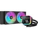 Deepcool CPU jahuti LQ240 R-LQ240-BKLSMW-G-1, 2x120mm, 600-2400 rpm, 72.04 CFM, 38.71 dBA, ARGB, lekkevastane tehnoloogia