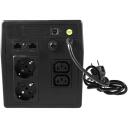 Green Cell UPS 1000VA 600W PowerProof UPS03, 1000 VA, 600 W, 4 AC lizdai, 2 x RJ-45, 1 x USB, 2 x 12V/7Ah