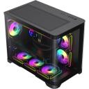 Gamemax Korpus HYPE-M BK, 2 x 3.5", 3 x 2.5", 4 laiendusslotti, ATX, 2 x USB 2.0, 1 x USB 3.0, 1 x k&otilde;rvaklapid