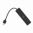 Sbox USB centrmezgls H-504, 4 porti, 5 Gbps, USB 3.0, 5V USB, ABS plastmasa, melna