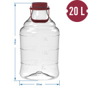Небьющийся Дамиджон BROWIN 644320, 20 Л с ручкой, 27.2x27.2x51.5 см, 0.982 кг