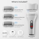 Ray Battler Callus Remover RB 0018, 2 скорости, LED дисплей, IPX5, 5V, 1200mAh, 4ч работы, дорожный чехол, ролики: мелкие, обычные
