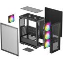 Deepcool Korpus MATREXX 55 Mesh V4 C R-MATREXX55-BCAGA4-G, 2x3.5", 2+1x2.5" 4 7, USB-C, USB 3.0, k&otilde;rvaklappide/mikrofoni pesa