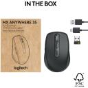 Logitech USB hiir MX Anywhere 3S 910-006958, 8000DPI, 6 nuppu, Bluetooth, Li-Poly aku, 10m traadita ulatus