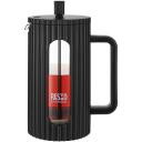 Resto French Press 90531, 1 L, melna, borosilikāta stikls, nerūsējo&scaron;ā tērauda filtrs, plastmasas vāks, ergonomiska rokturis