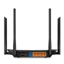 TP-Link Archer C6 bezvadu mar&scaron;rutētājs Wi-Fi 5 AC1200 Dual-Band 867 Mbps 5 GHz 300 Mbps 2.4 GHz 4&times; Gigabit LAN 1&times; Gigabit WAN 4&times; antenas Melns