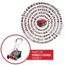 Bezvadu cilindriskā zāles pļāvēja GE-HM 18/38 Li-Solo, EINHELL 3414200, 38 cm griešanas platums, 4 augstuma iestatījumi, 45 l savākšanas kaste