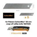 CarbonMax&trade; atgriežamie asmeņi, FISKARS, 1027233, 25 mm, 5 gab.