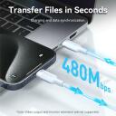 Vention USB-C į USB-C kabelis TRDBF, 1m, 0.48Gbit/s, juodas, magneti&scaron;kai apsaugotas