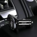 Usams FM siųstuvas C21 USA000754, 87,5-108MHz, Bluetooth 5.0, 2xUSB 3,4A, MP3 palaikymas, 3,5mm garso jungtis