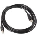 Lanberg USB kaabel 2.0 AM-BM CA-USBA-10CC-0018-BK, 1.8m, must, USB A isane, USB B isane, 480 Mbit/s