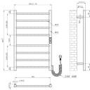 Ab R&auml;tiku kuivati 9157619, 500mm, 800mm, 160W, IPX4, must, integreeritud juhtpaneel taimeriga