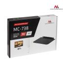 Maclean DVD riiul MC-738, 10kg, must, klaas, metall, v&auml;ga lihtne ja turvaline seinamontaaž