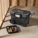 Stanley 52L Mobilā Darba Kaste STST33090-1, 52l, 40kg, IP43, noņemama kaste, V-groove, teksturēta rokturis, 7 collu riteņi