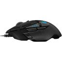 Logitech G502 HERO, optiline hiir, 910-005471, 25600 DPI, 11 nuppu, RGB valgustus, reguleeritav kaal