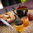 40ml klaaspurk v&auml;rvilise kaanega BROWIN 132040 &Oslash;43, 10 tk.