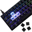 White Shark Klaviatuur SHINOBI-2-B-US-BLUE.SW, 1.8m, 61 nuppu, mehaaniline, RGB valgustus, USB-C