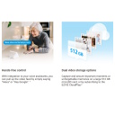 H1C iekštelpu 2MP HD viedā mājas Wi-Fi kamera ar balsi mikr. MicroSD USB-C balta Ezviz CS-CH1C