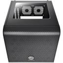 Thermaltake Core V1 MiniITX Korpus CA-1B8-00S1WN-00, 20cm, must, 2x2.5'' sisemised, 2x80mm taga, 2xUSB 3.0