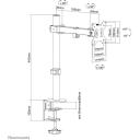 Neomounts monitoriaus laikiklis FPMA-D540BLACK, 13-32", 8 kg, VESA 75x75/100x100, auk&scaron;čio reguliavimas, juodas