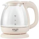 Adler Veekeetja AD 1283C, 900 W, 1 L, Klaas, 360&deg; p&ouml;&ouml;ratav alus, Kreem