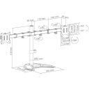 Sbox Monitora stiprinājums LCD-F024-3, 2x10kg, 17''-32'', 75x75-100x100, +45&deg;/-45&deg; slīpums, +90&deg;/-90&deg; pagrie&scaron;ana