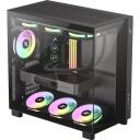 Gamemax Korpus NEX C53 BK, 1 x 3.5", 1+1 x 2.5", 7, ATX/BTF, 2 x USB 3.0, 1 x USB-C, 1 x k&otilde;rvaklapid
