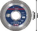 Dimanta grie&scaron;. Disks HardCeramic 85x22.23x1.4, Mazām leņķa slīpma&scaron;īnām EXPERT HARD CERAMIC DIMANTA GRIEZĒJDISKS, 2608900653, BOSCH