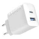 Anker 312 toiteadapter A2348G21, 20W, 5/9/12V, 2x24 pin USB-C, Power Delivery