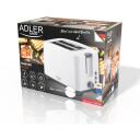 Adler R&ouml;ster AD 3216, 750 W, 2 viilu, plastkorpus, valge, automaatne v&auml;ljal&uuml;litus, sulatamisfunktsioon