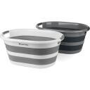 Russell Hobbs Kokkuvolditav pesukorv LA053879GRYF1EU7, 27L, 62.5cm, 45cm, 28cm, plastmass, must/hall