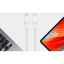 Green Cell KABGC29W USB kabelis, 2m, USB C, 3.2 Gen 1, 60W, 0.48 Gbit/s, 23/30 AWG, balts, pītā apvalka