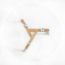 Papildu galds HELENA 2 gab komplektā D50xH45cm, D40xH40cm, stikls 20067 Allit