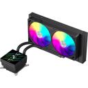 Gamemax protsessori vedelikjahutus GLACIER 240 LCD BK, 240mm, 85.82 cfm, TDP kuni 280W, ARGB ventilaator