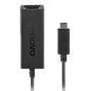Lenovo USB-C Ethernet adapter 4X90S91831, 1x Gigabit Ethernet, 1 Gbps, must, kaabel&uuml;hendus