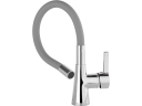 Virtuves jaucējkrāns, elastīgs FALA, 75710, gaiši pelēks, ar ergonomisku rokturi un 5 gadu garantiju