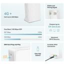 Mercusys traadita ruuter MB230-4G, 4G+ Cat6, 1200 Mbit/s, Dual Band, 64 seadet, 2 RJ-45 porti, 12 V