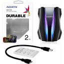 Adata I&scaron;orinis HDD AHD770G-2TU32G1-CBK 2TB, 2.5", USB 3.2, Juodas, Atsparus vandeniui, Dulkėms, Smūgiams