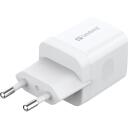 Sandberg USB-C AC įkroviklis 441-42, 20W, 230V, 5V, 3A, Tipas F, Universalus, Plug and Play