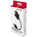 Axagon adapteris RVD-VGN DP į VGA, 0.15m, 1 x 15pin D-sub, 1 x DisplayPort, juodas