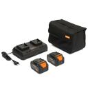 Aku skarifikaator DAEWOO DSC 3842Li SET, DAEWOO, DSC 3842Li SET, 21V Li-ion, 42 V, 4,0 A/h, 3000 p/min, 380 mm, 55 l, 13 kg