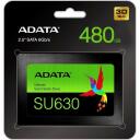 Adata Ultimate SU630 3D NAND SSD ASU630SS-480GQ-R, 480 GB, SATA, 520 MB/s, 450 MB/s, NCQ, TRIM, ECC, 3D NAND, S.M.A.R.T.