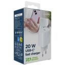 Gembird Įkroviklis TA-UC-PD20-01-W 20 W, 100-240 V, 12 V, 1 Type-C prievadas, Greitas įkrovimas, Apsauga nuo per didelės įtampos