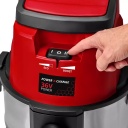 Bezvadu mitrā/sausā putekļu sūcējs TE-VC 36/30 Li S-Solo, EINHELL, 2347140, 30L nerūsējo&scaron;ā tērauda tvertne, 2 ātrumi, 150 mbar sūk&scaron;anas jauda.