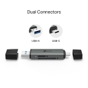 USB 3.0 Type-C&A SD ja microSD 3.0 kaardilugeja, TP-Link, UA430D, 1*USB 3.0 Type-C, 5Gbps, 1*USB 3.0 Type-A, 5Gbps, 1*SD, USH-I, kuni 200 MB/s, 2TB Max, 1*microSD(TF), USH-I, kuni 200 MB/s, 2TB Max, CE, FCC, RoHS, BSMI