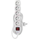 Emos Pikendus P1525R, 5m, 5x2P+PE, 3680W, PVC, l&uuml;liti, laste kaitse
