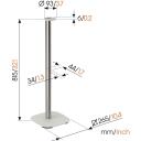 Vogels statīvs SFS 4113, 2kg, balts, grīdas statīvs, skaļruņiem