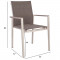Dārza krēsls CEDRIC 56x57xH89cm, materiāls: tekstils, krāsa: pelēks, alumīnija rāmis un kājas 21206 HOME4YOU